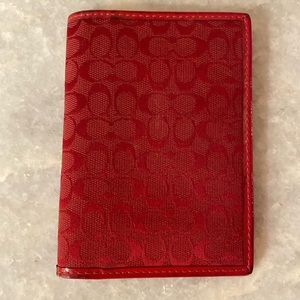 COACH RED PASSPORT HOLDER - PERFECT HOLIDAY TRAVEL
